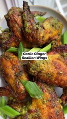 Garlic Ginger Scallion Wings perfect for a Super Bowl Party