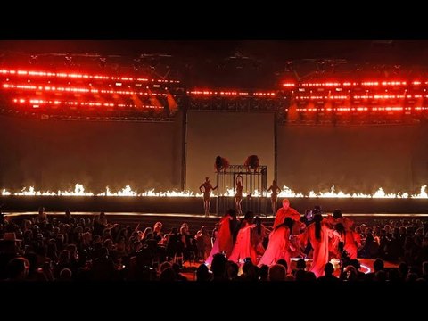 Grammys Sam Smith Kim Petras Deliver Fiery Performance of “Unholy” With