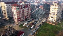 Hatay'da deprem sonrası yıkımın havadan görüntüsü