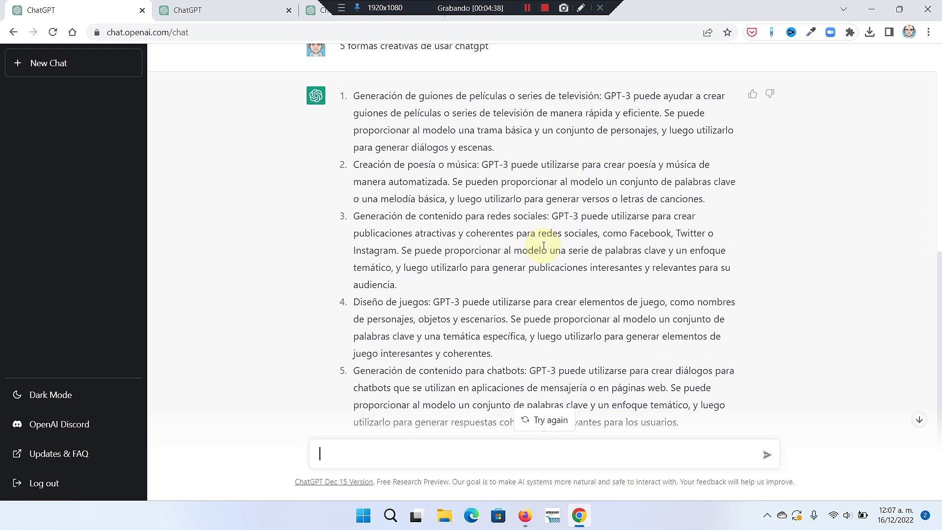 Como usar ChatGPT en español