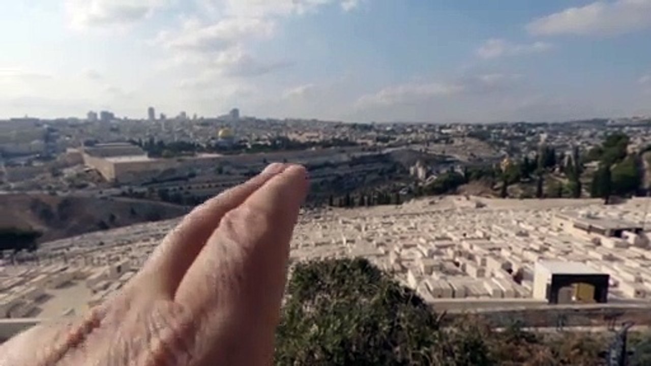 Masjid Al Aqsa from Israel Jerusalem جبل زیتون سے مسجد اقصی کا خوبصورت منظر_