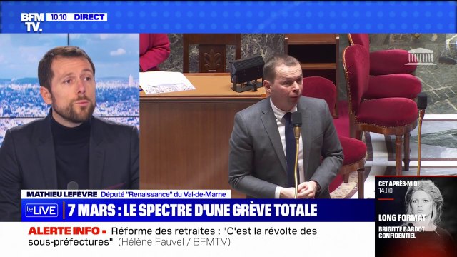 Retraites: Nous continuerons à nous battre pour que cette réforme passe affirme un député Renaissance