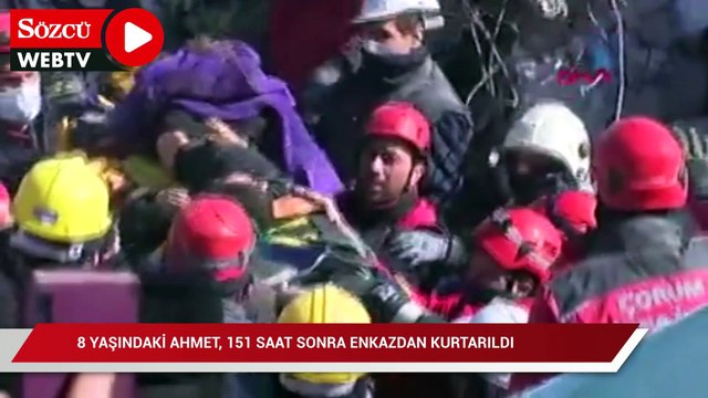 Adıyaman'da 8 yaşındaki Ahmet, 151 saat sonra enkazdan kurtarıldı