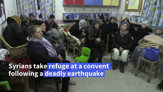 Syrians spend night at convent in Aleppo after deadly earthquake