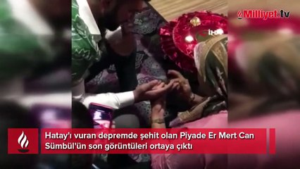 Hatay'ı vuran depremde şehit olan Sümbül'ün son görüntüleri ortaya çıktı