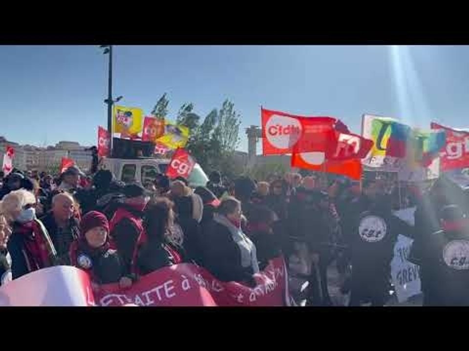 Réforme des retraites : départ de la manifestation à Marseille, pour l'acte 3