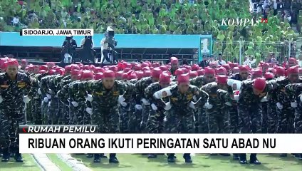 Скачать видео: Megawati Ikut Hadiri Perayaan Harlah Satu Abad NU di Stadion Gelora Delta Sidoarjo!