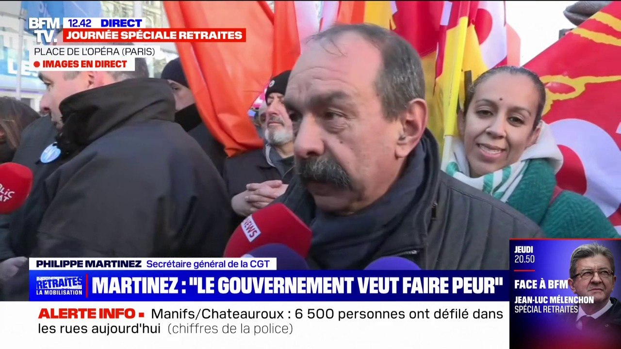 Retraites: Philippe Martinez appelle à des grèv...
