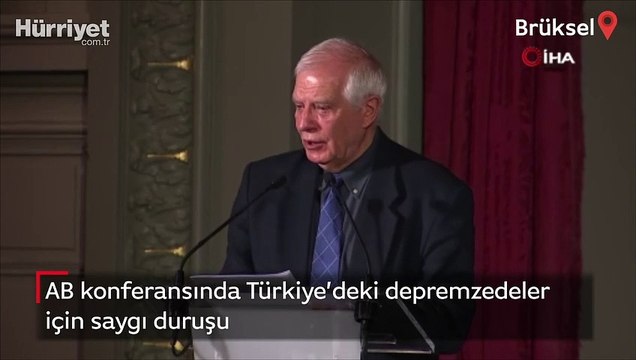 AB konferansında depremzedeler için 1 dakikalık saygı duruşu
