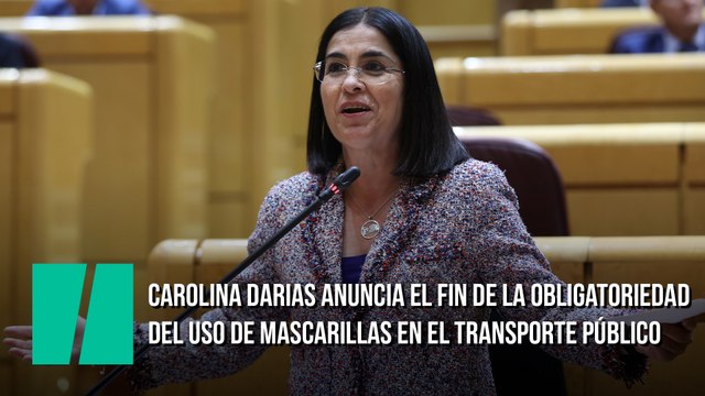 Carolina Darias anuncia el fin de la obligatoriedad del uso de mascarillas en el transporte público
