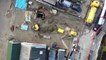 Aerial video of Skinners Sheds, Bexhill Road, St Leonards following the major sewage leak on February 3, 2023