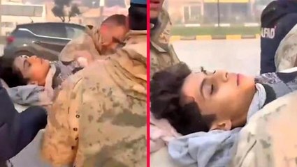 Hatay'da 28 saat sonra kurtarılan Arda'dan Mehmetçik'e duygulandıran sözler: "Ben seni bir yerden tanıyorum"