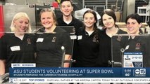 ASU students volunteering at Super Bowl LVII