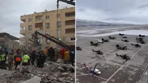 Onlarca askeri helikopter Nevşehir'den havalandı! Deprem bölgesine personel ve teçhizat naklediyorlar