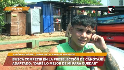 Busca competir en la preselección de canotaje adaptado daré lo mejor de mí para quedar