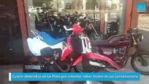 Cuatro detenidos en La Plata por intentar robar motos en un concesionario