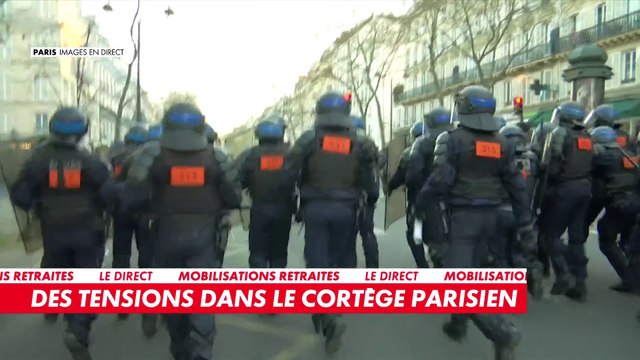 Manifestation contre la réforme des retraites : nouvelles tensions dans le cortège parisien