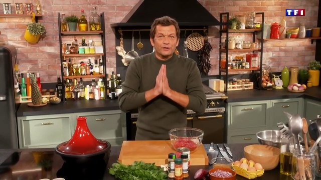 La recette du tajine keftas et œuf de Laurent Mariotte ( Petits plats en équilibre , TF1)