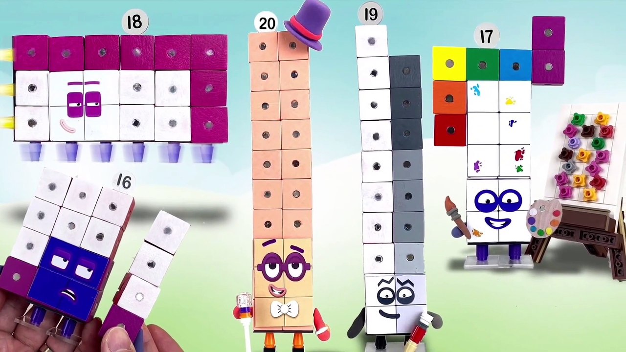 DIY Numberblocks Toys 16 to 20 - Magnetic Cubes Poseable Figures ||  Keiths Toy Box