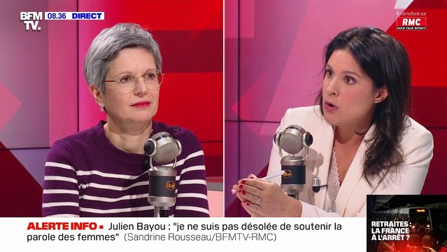 Echange tendu entre Apolline de Malherbe et Sandrine Rousseau dans Face à Face , sur BFMTV