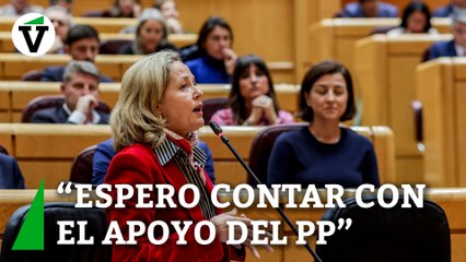 Скачать видео: Calviño pide el voto al PP para cambiar la ley del 'solo sí es sí' en el Congreso