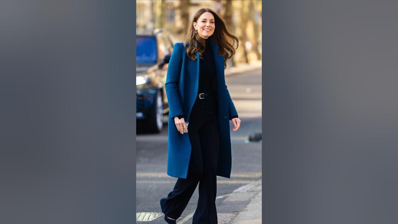 Kate Middleton wearing a perfectly tailored coat. The Duchess of Cambridge seems to own every #viral