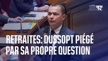 Un député piège Olivier Dussopt avec une question sur les retraites qu’il avait lui-même posée à Éric Woerth en 2010