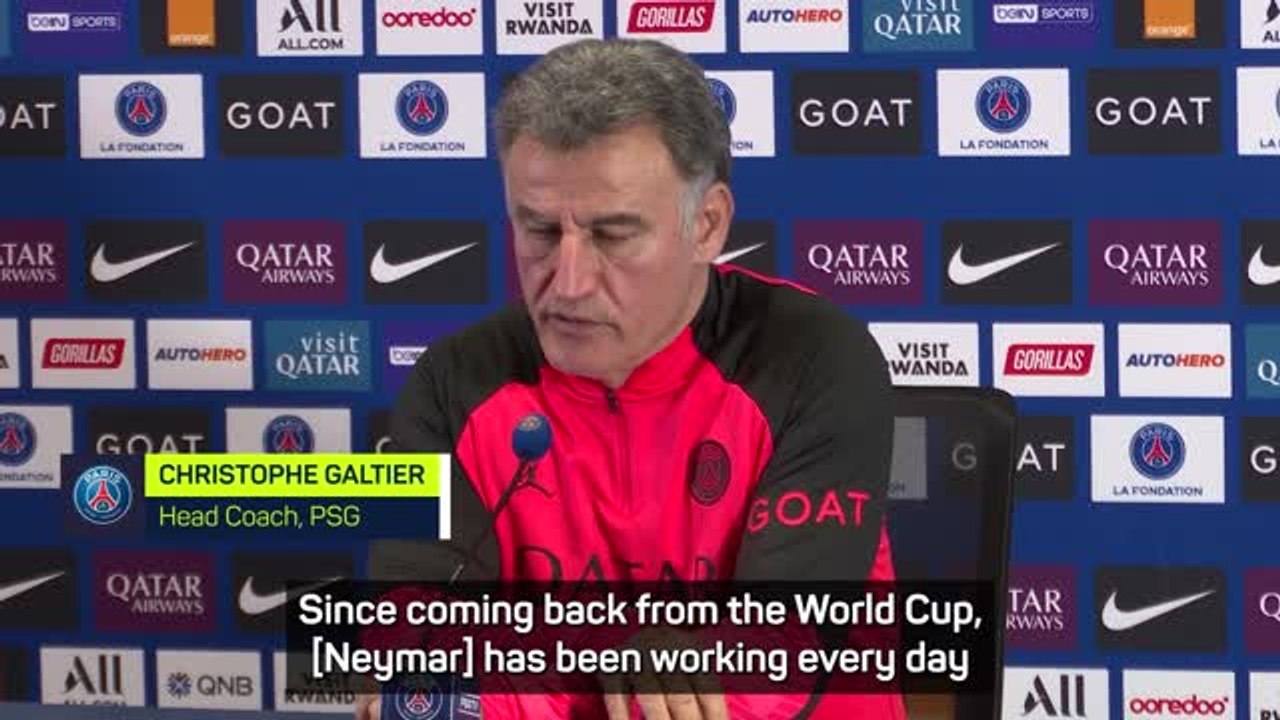 Neymar 'taking care' of ankle injury - Galtier