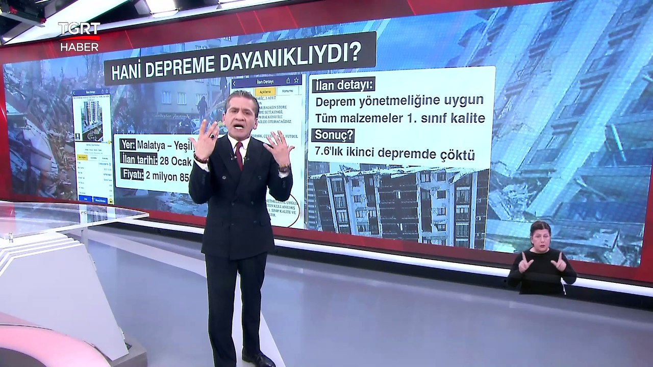 Depremden Zarar Görmüş Binaya Sıva Yaparak Hasarı Gizlemeye Çalıştılar - Tuna Öztunç TGRT Ana Haber
