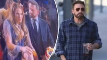 Ben Affleck looks moody as he walks out after clashing with JLo over 'snapped' scandal shared