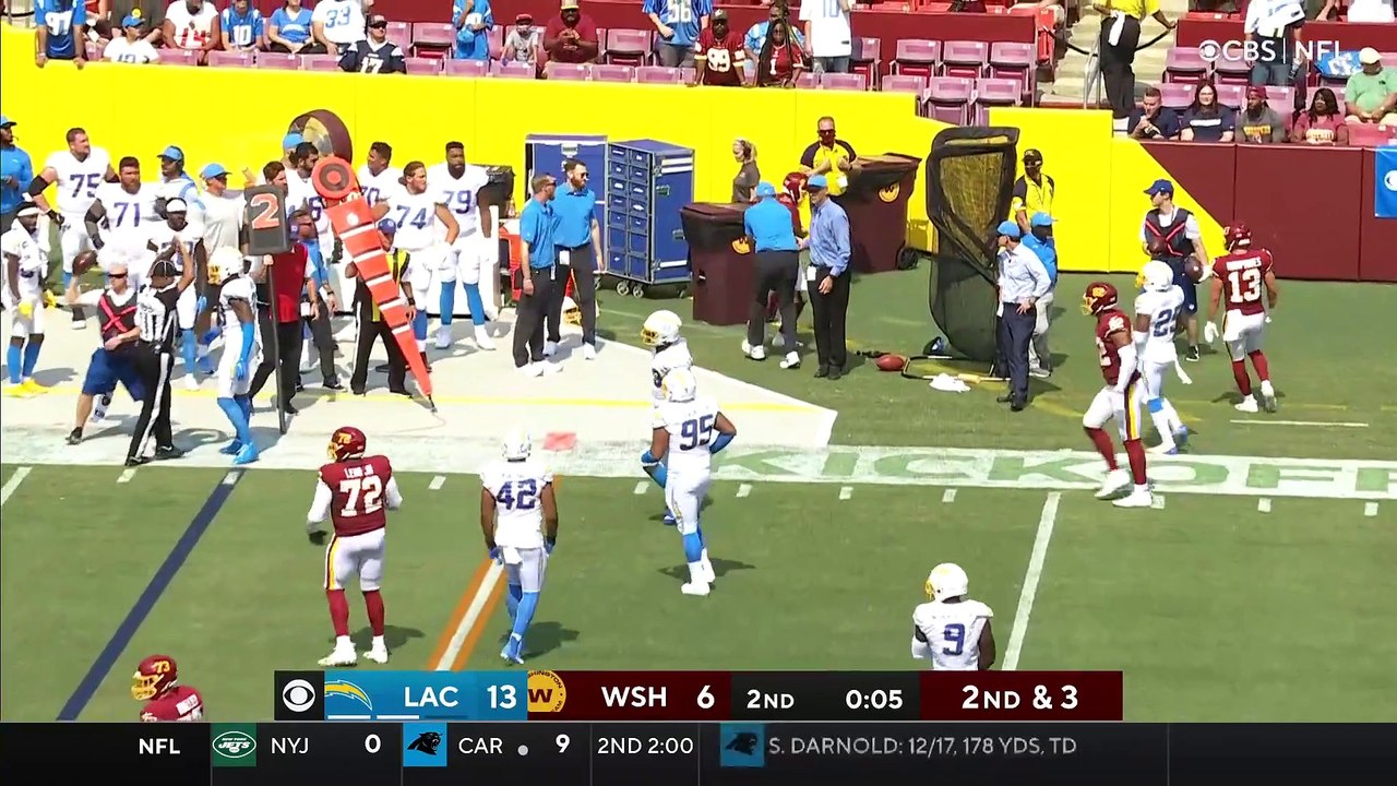 NFL 2021 Week 01 - Chargers vs Washington - Condensed Game