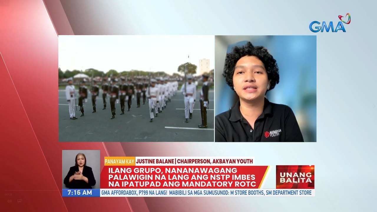 Ilang grupo, nanawagang palawigin na lang ang NSTP mbes na ipatupad ang mandatory ROTC | UB