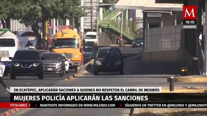 En Ecatepec, inician operativo contra invasión de carriles exclusivos del Mexibús