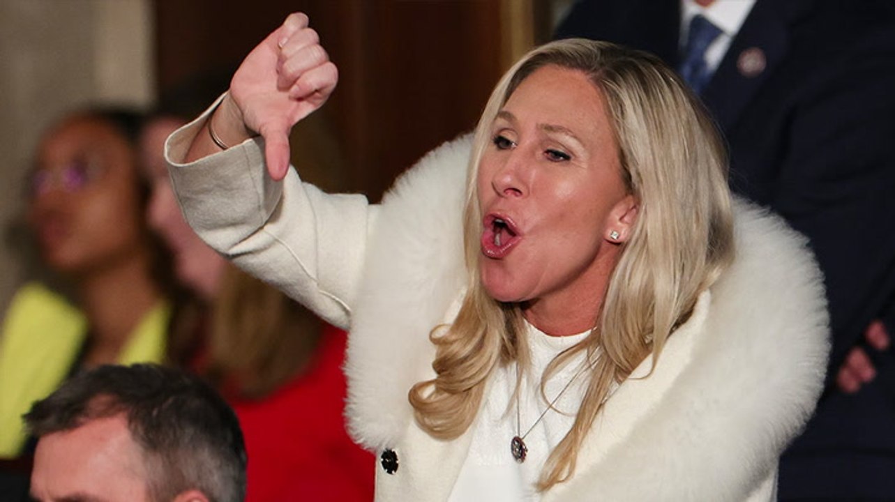Watch: Marjorie Taylor Greene heckles Biden’s State of the Union address