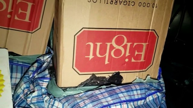 BPFron apreende cigarros estrangeiros no bagageiro de ônibus na BR-277 em Cascavel