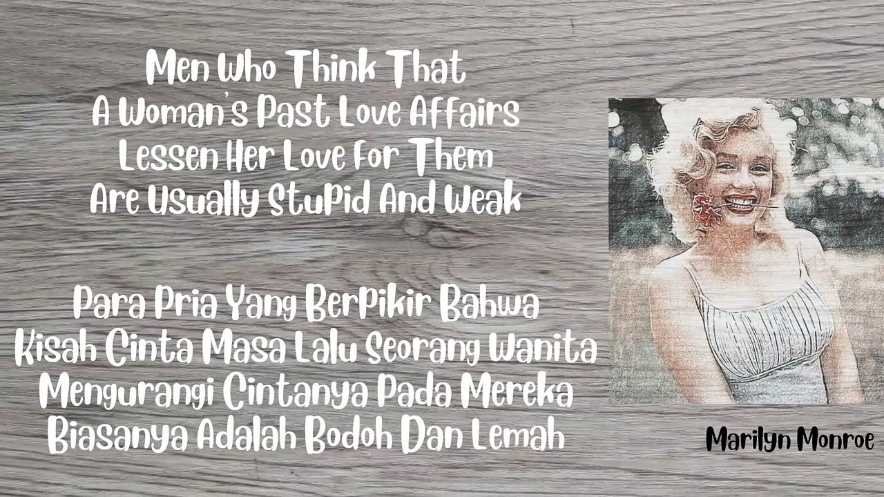 Quotes of Marilyn Monroe / Kutipan - Petikan Marilyn Monroe 004