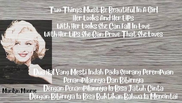 Quotes of Marilyn Monroe / Kutipan - Petikan Marilyn Monroe 005