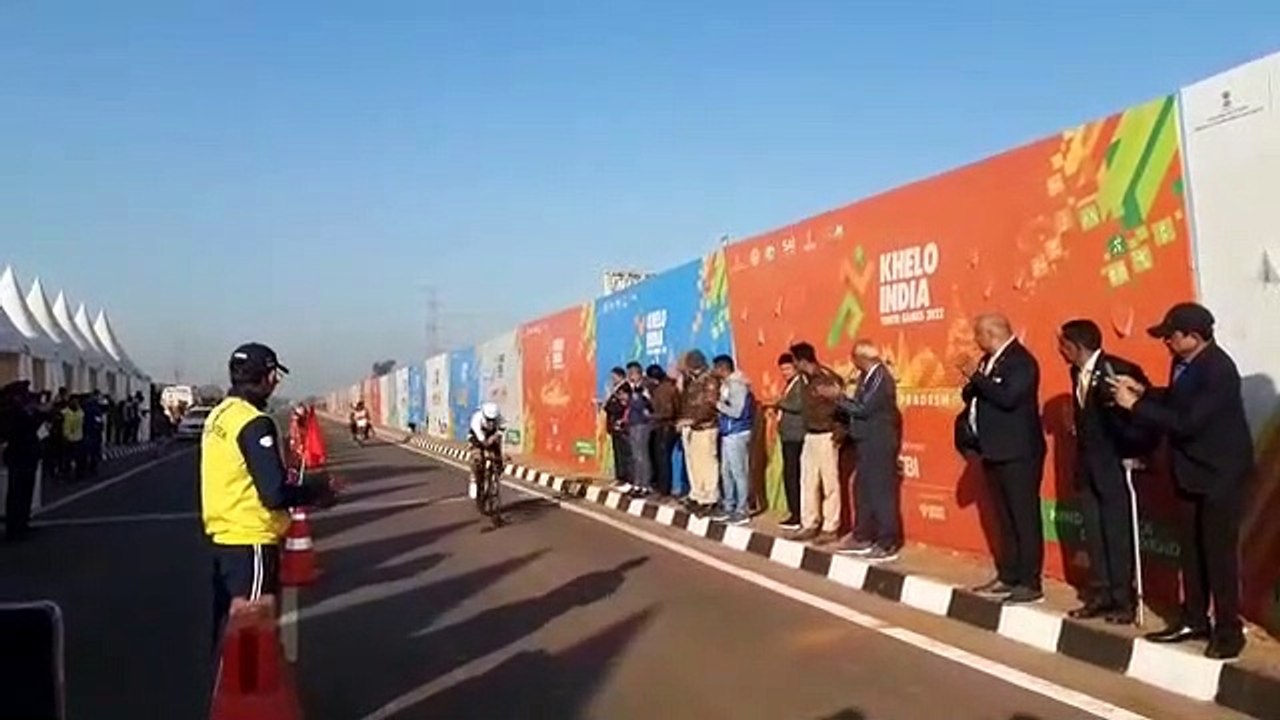 खेलो इंडिया यूथ गेम्स रोड साइक्लिंग वीडियो