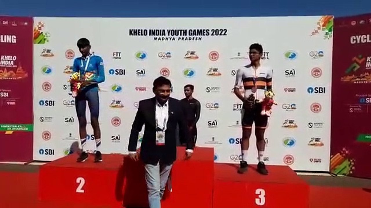 खेलो इंडिया यूथ गेम्स रोड साइक्लिंग वीडियो