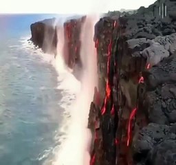 Upside Down Waterfall Adjacent To Volcanic #shorts #viral #shortsvideo #video #innovationhub