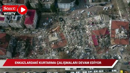 Kahramanmaraş'ta bina enkazlarındaki kurtarma çalışmaları