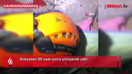 Enkazdan 50 saat sonra yürüyerek çıktı