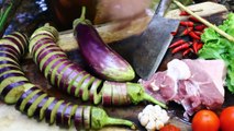 Cooking EggPlant with Pork Meat Recipe - Cook EggPlant Pork Meat Recipe for Lunch
