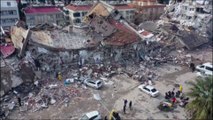 Kahramanmaraş merkezdeki büyük yıkım havadan görüntülendi