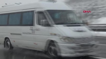 BOLU DAĞI'NDA KAR YAĞIŞI ETKİLİ OLDU