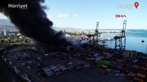 İskenderun Limanı'ndaki yangın devam ediyor