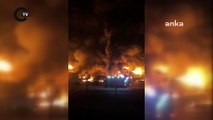 Deprem sonrası İskenderun Limanı'nda çıkan yangın 3. gününde devam ediyor