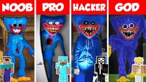 HUGGY WUGGY POPPY PLAYTIME HOUSE BUILD CHALLENGE  NOOB vs PRO vs HACKER vs GOD Minecraft Animation