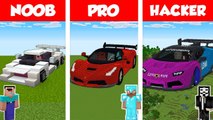 Minecraft NOOB vs PRO vs HACKER SPORT CAR HOUSE BUILD CHALLENGE in Minecraft  Animation