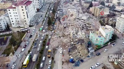 Download Video: Adıyaman’da yıkılan yapılar havadan görüntülendi